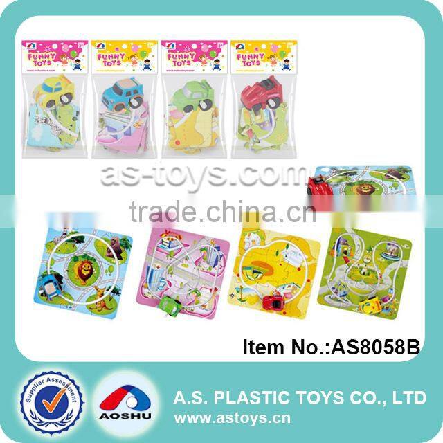 3 Style cartoon animal monkey/cow/elephant pull line toy