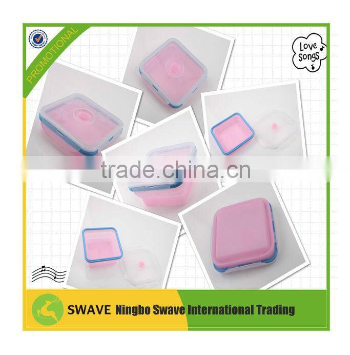 Square Collapsible silicon storage container