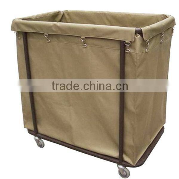 well sale wheelie hotel linen housekeeping trolleys cart with canvas