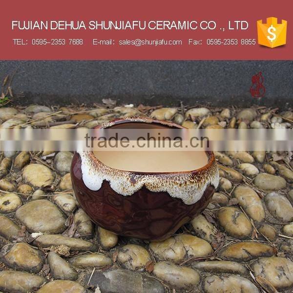 Creative variable flow glazed ceramic flower pot ,Mini flower pot
