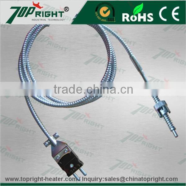 2016 best-selling J type thermocouple with black round plug