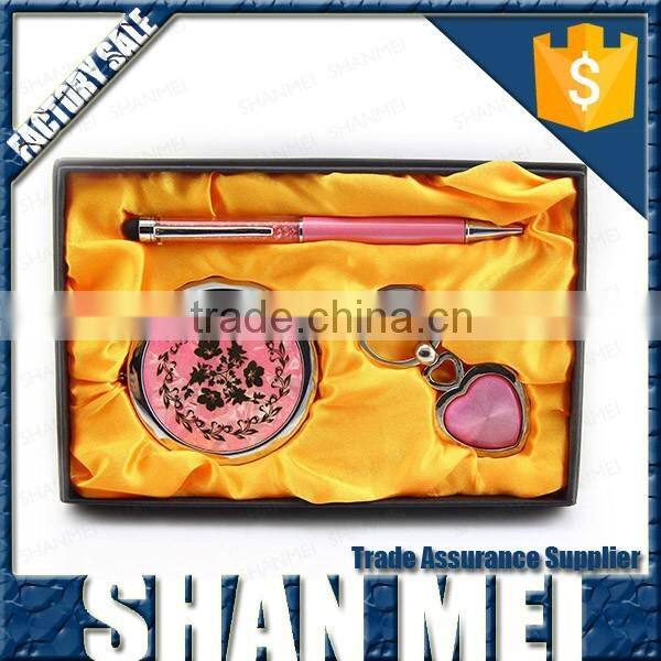 lately Highly favored by women three sets of Pen Set(leather wallet+key ring +ball pen)