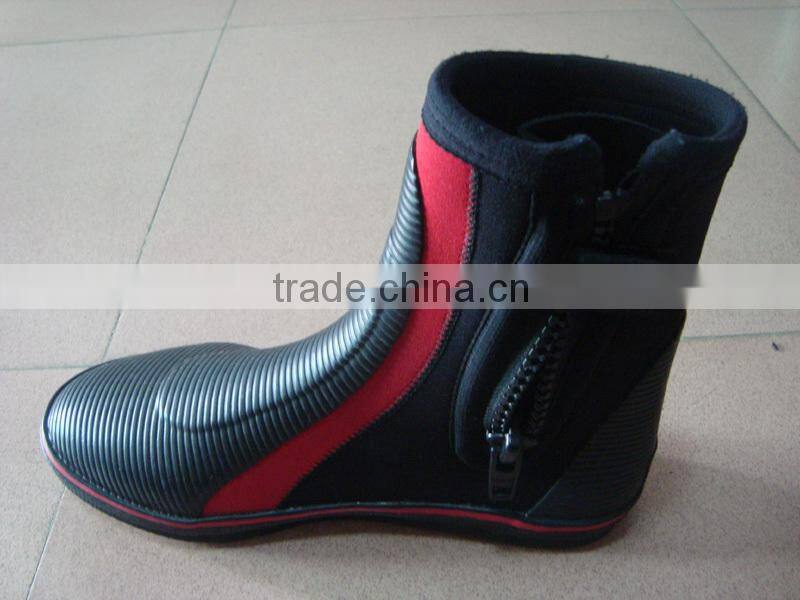 Professional comfortable mens slip-resistant cut-resistant customerize 5mm neoprene dive boots