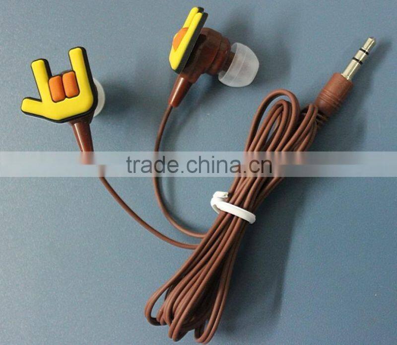 2016 new design earphone with animal for kids as rewards gift