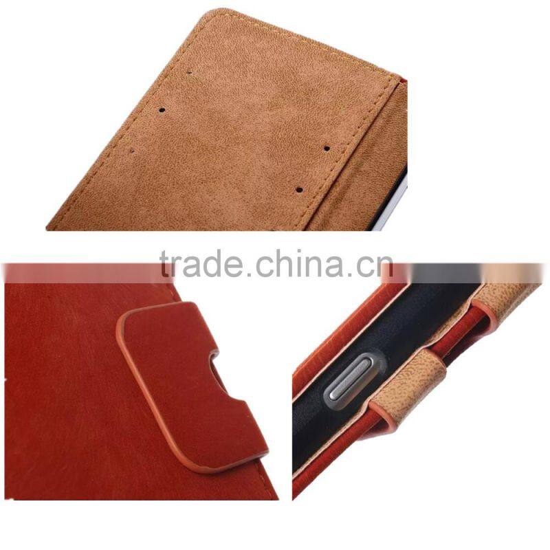 Belt clip custom design genuine leather mobile phone case cover for samsung s6