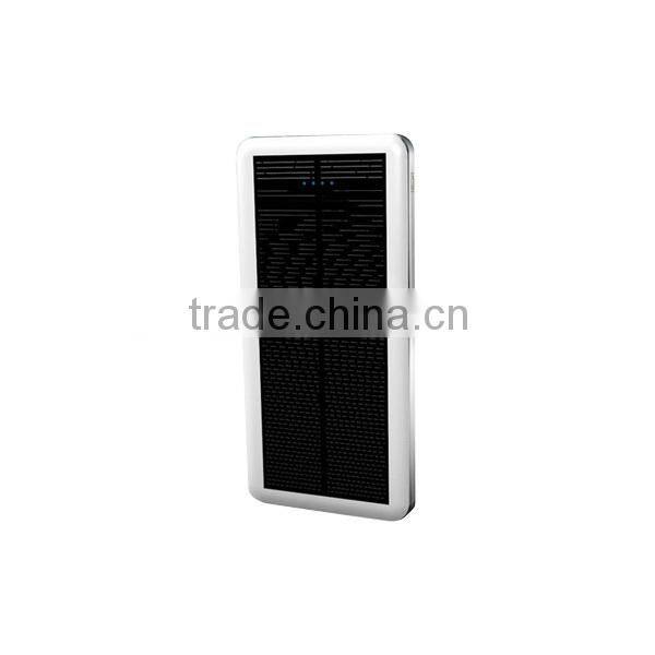 Hot 2015 promotional gifts 6000mah solar power bank portable charger with LED light