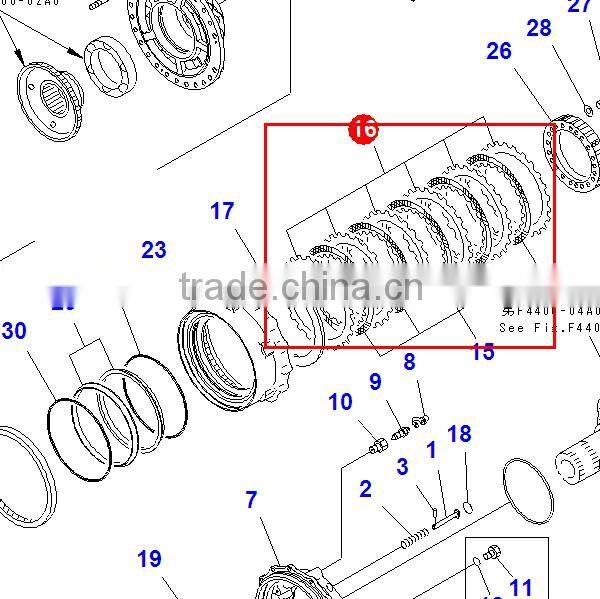 STSZ WA420-3 wheel loader front friction plate 232-25-51430
