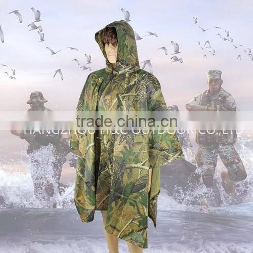 Russet special force military ground sheet army raincoat / poncho with nylon or polyester