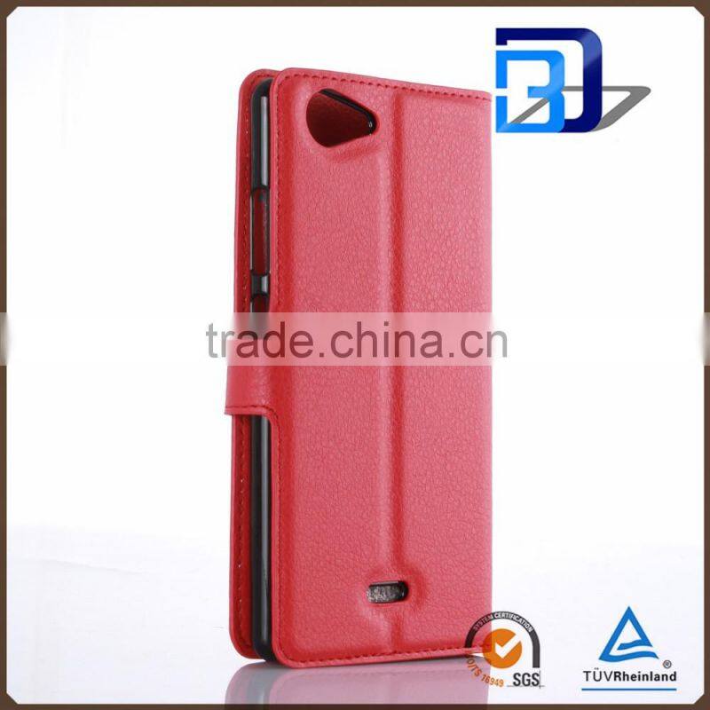 bulk buy from china product Stand Wallet Lychee Leather cover for Wiko Pulp 4G case alibaba express