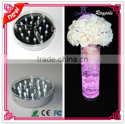 wedding&party suppliers led base light for vase round led party light