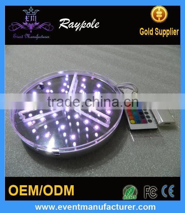 Rechargeable Multi-Color Changing Round Bottle Glorifier LED Light Base