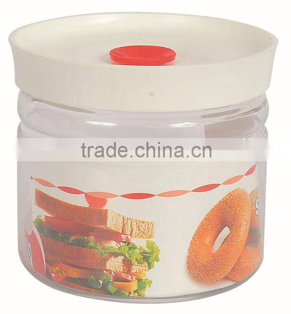 Transparent Big Size Cylindrical Plastic Food Storage Jars