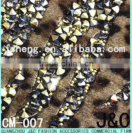 24*40 gun color metal beads chain hot fix sheet