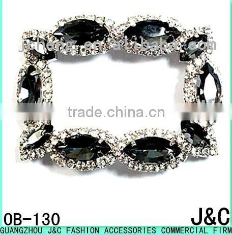 rectangle shaped black glass stone decorative ballet shoes ornament