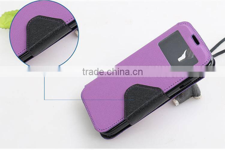 LZB Fashion contrast color series waterproof flip case cover for Alcatel C3