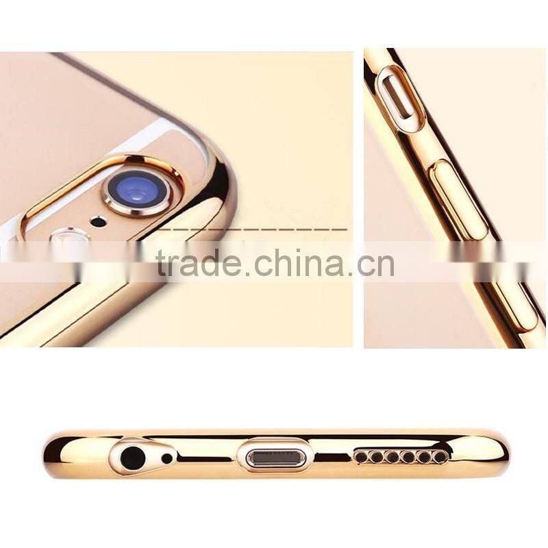 electroplating TPU back cover bumper phone case for Apple iphone 7 6 6s 6s plus 5 S 4 SE A C