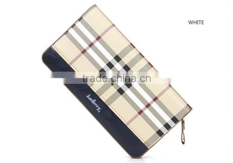 Popular product factory wholesale large capacity baellerry men's zipper clutch wallet