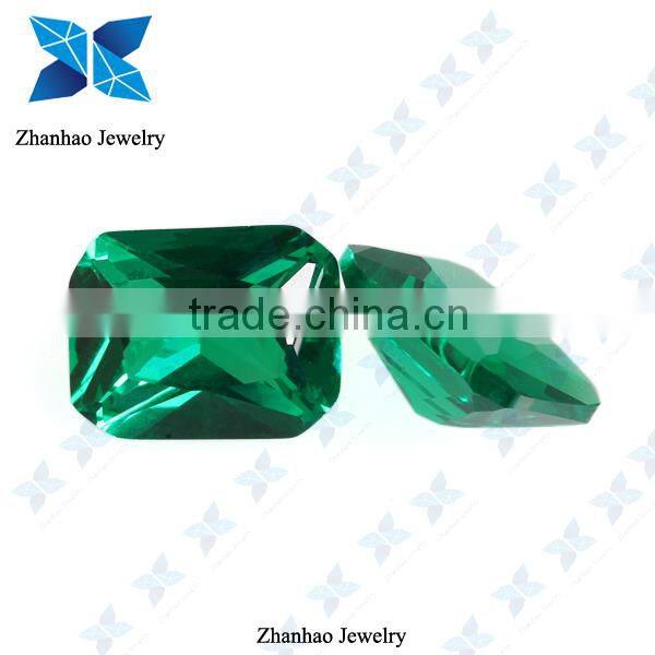 Wuzhou hot sale green octangle raw material spinel stone