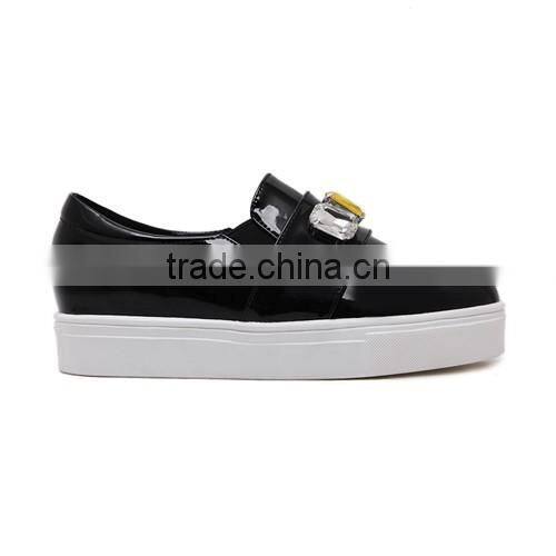 black shoes women casual shoes newes designs 2016 PL1697