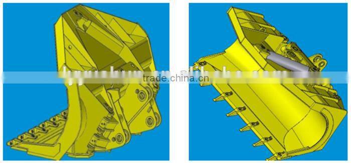 China High Performance-Cost 3T Wheel Loader Side Dump Bucket 1.4M3 For SDLG LG933L Wheel Loader