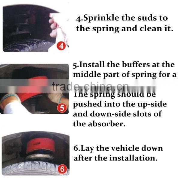 TPE Red Car spring buffer retainer /Power car seat cushion suspension rubber Buffer for rubber shock absorber buffer