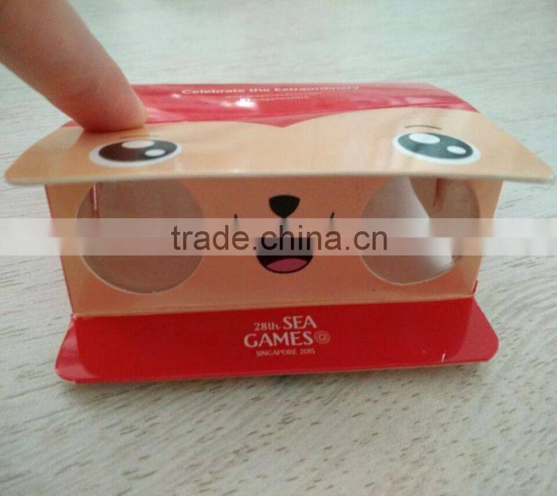 Promotional folding paper cardboard binoculars,educational paper mache toys