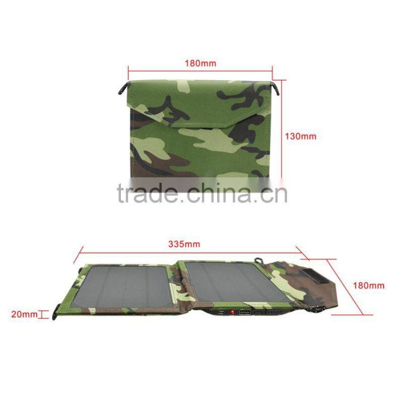 Factory 2016 hot selling foldable 5A 2A solar panel charger for laptop
