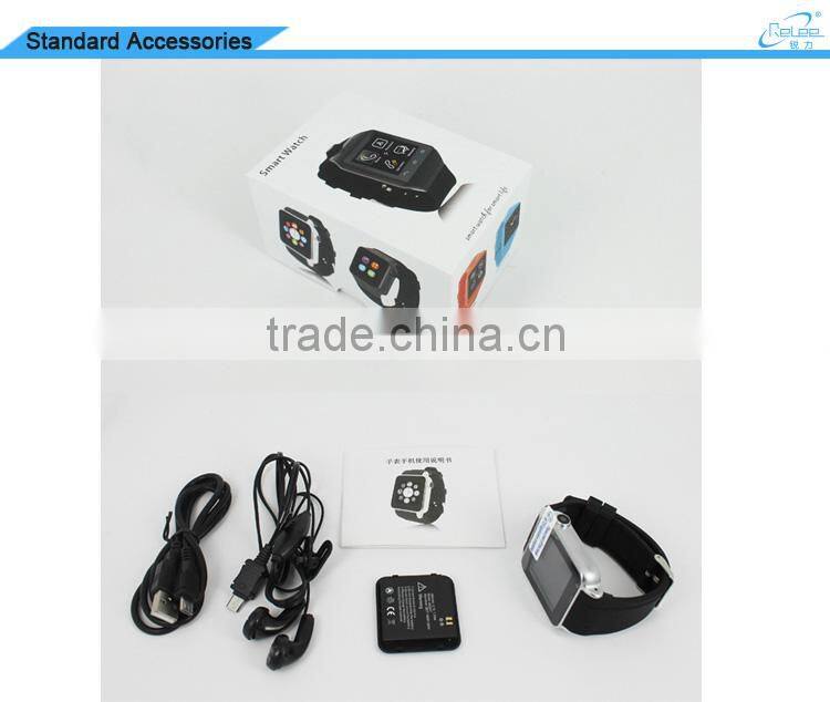 2015 New Touch Screen Bluetooth Cell Phone Waterproof Smart Watch