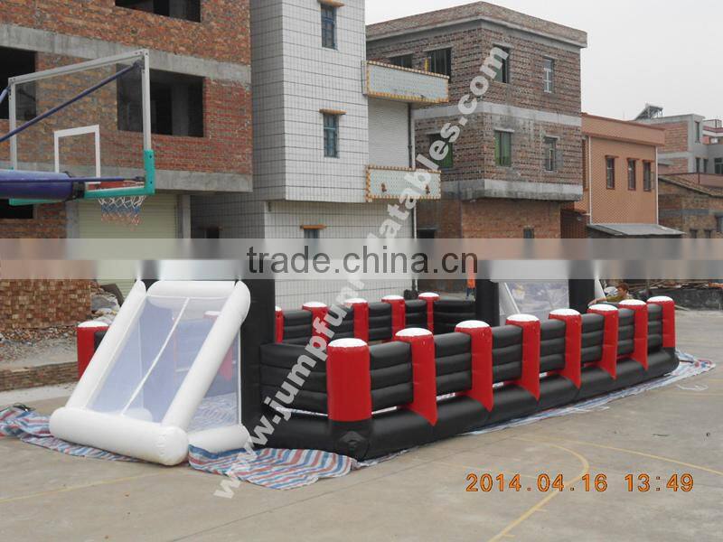 EN71 Human Soap Football custom size Jumpfun Inflatable water soccer picth/Football soap field for sale