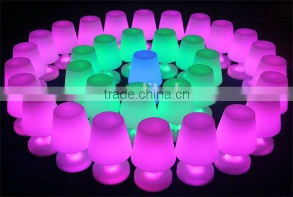 Multi color change rechargeable led wireless table lamps with remote