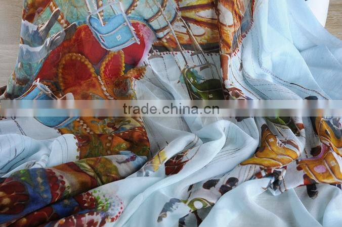Fashion Custom Design Chiffon Shawl