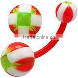 Acrylic leopard print tougue jewelry body jewelry