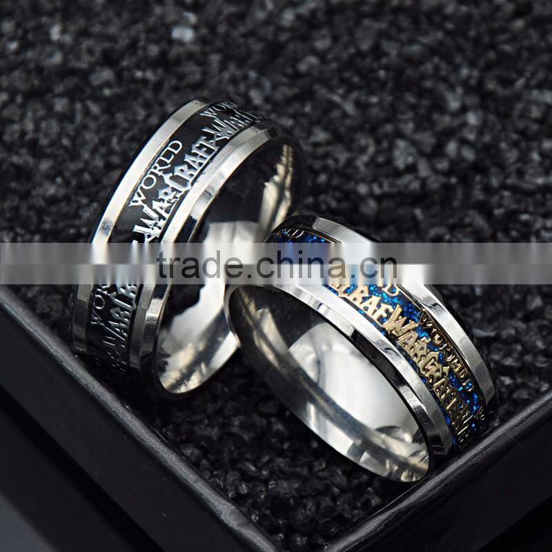 Factory Cheap Stainless Steel Sticker Ring Punk Wide Wedding Band for men Jewelry