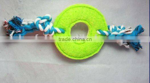 tug toy--ring with rope
