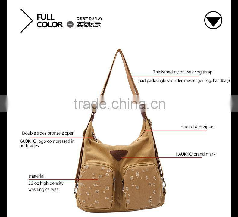 Canvas shoulder bag vintage-latest fashion handbag fashion bags ladies handbags