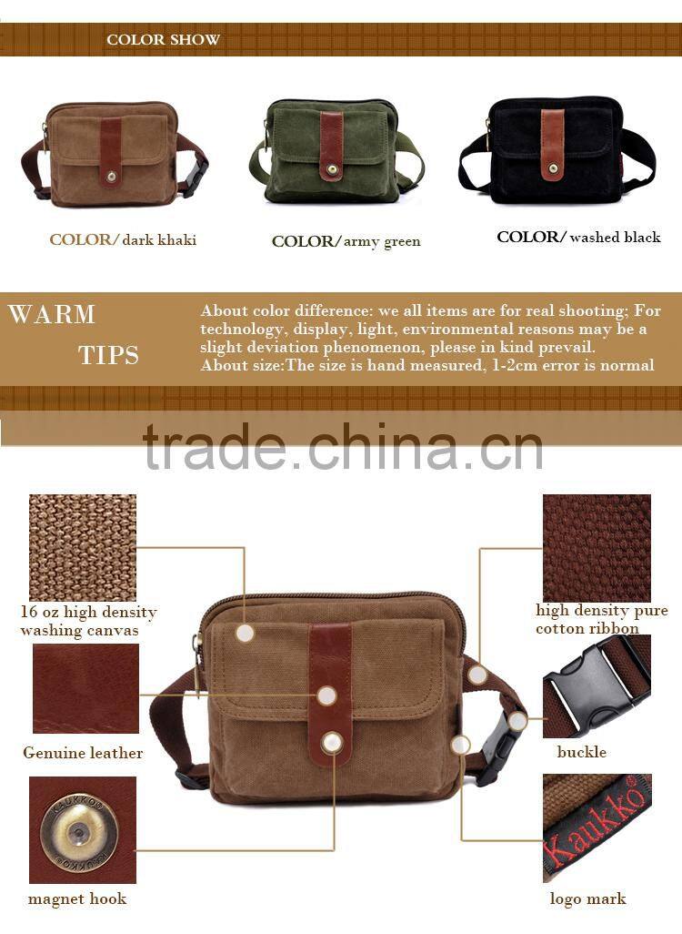 Favourite Waist Belt Pocket Bag Mens Small Canvas Fanny Pack Bag