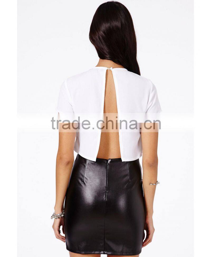 China Manufacturer Sexy Short Skinny Mini Leather Skirts For women Customized