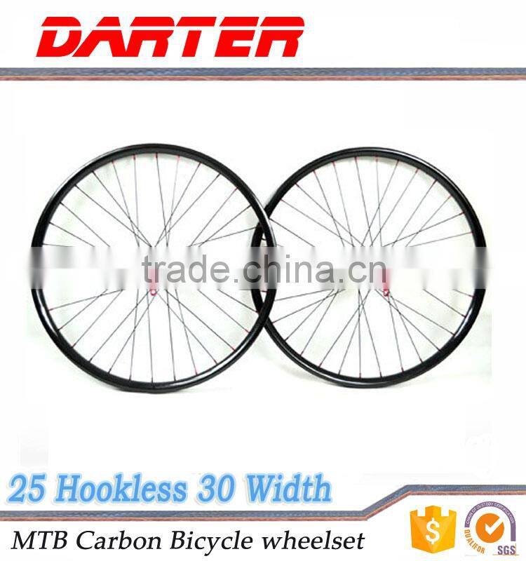 Scientific design 30mm width carbon hookless rims chinese bike carbon wheels