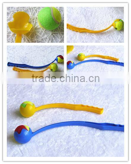 Pet dog chew toy throw tennis ball toy with long handle