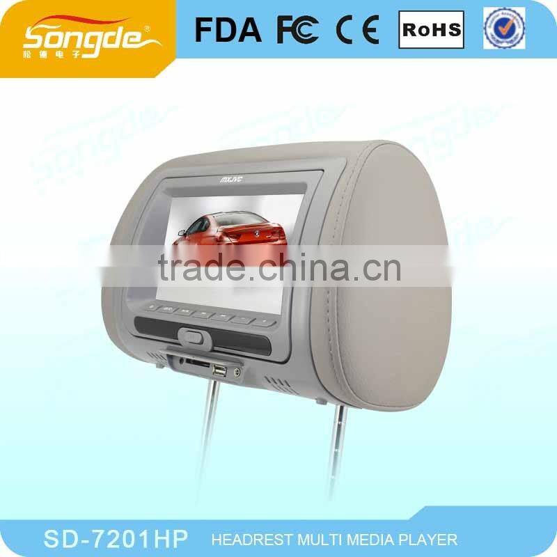 7inch/9inch Car Headrest Monitor with USB/SD Card and IR Transmitter Function
