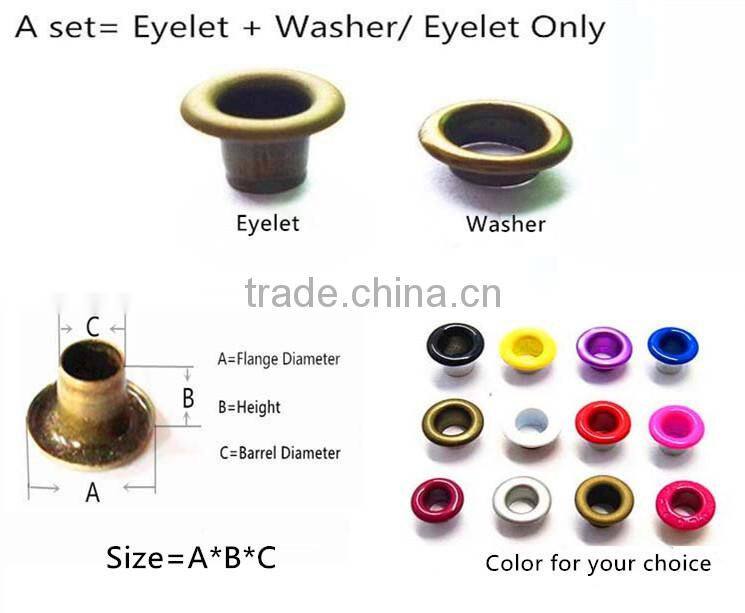 Metal Custom Eyelets For bags packs