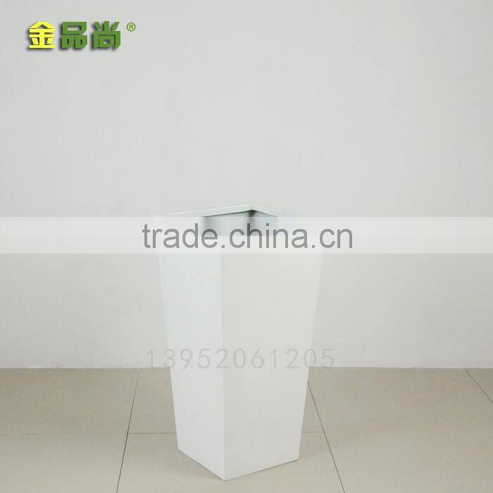 matt grey inclined beautiful glass fiber planters