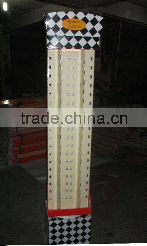 cardboard sunglasses display stand;revolving eyeglasses display;floor spectacles display stand