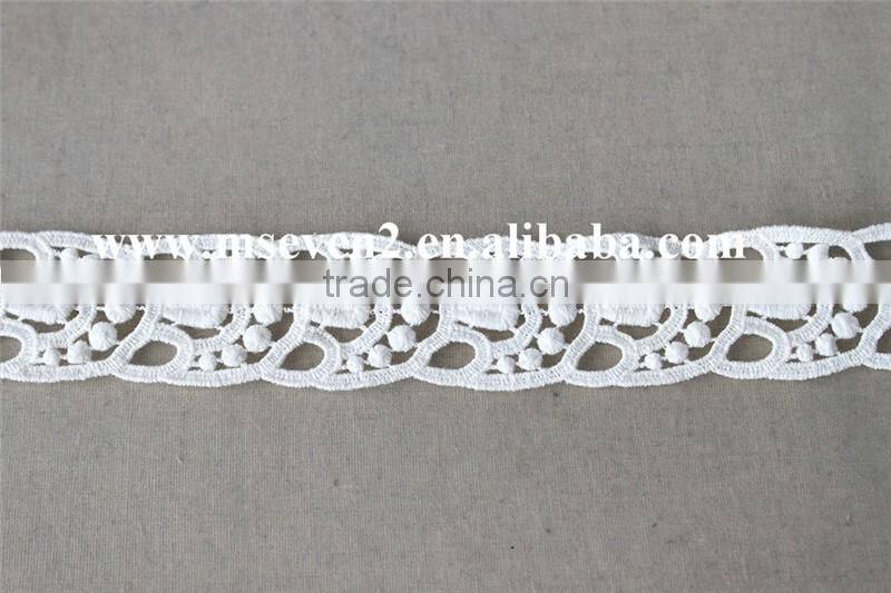 latest fashion design of net embroidery lace trim decorative lace trim lace in 4cm in white for clothing