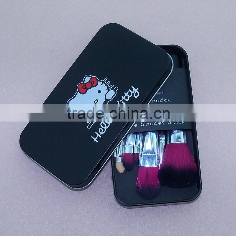 7pcs Newest makeup brushes professional synthetic hair hello kitty cosmetic makeup brushes
