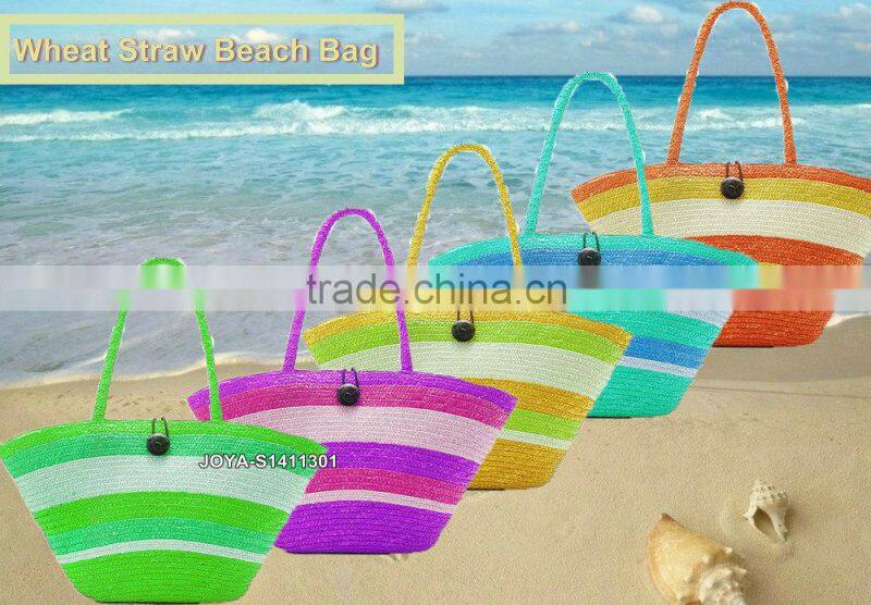 2015 New Style Stripes Fashion Straw Bag