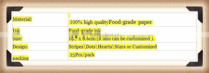 Striped polka dots customized design striped paper straws Material customized design