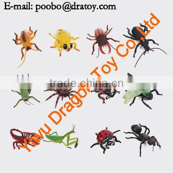 Plastic figurine educational color insect statue