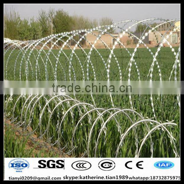 Bto22 concertina INOX stainless steel razor wire fence design