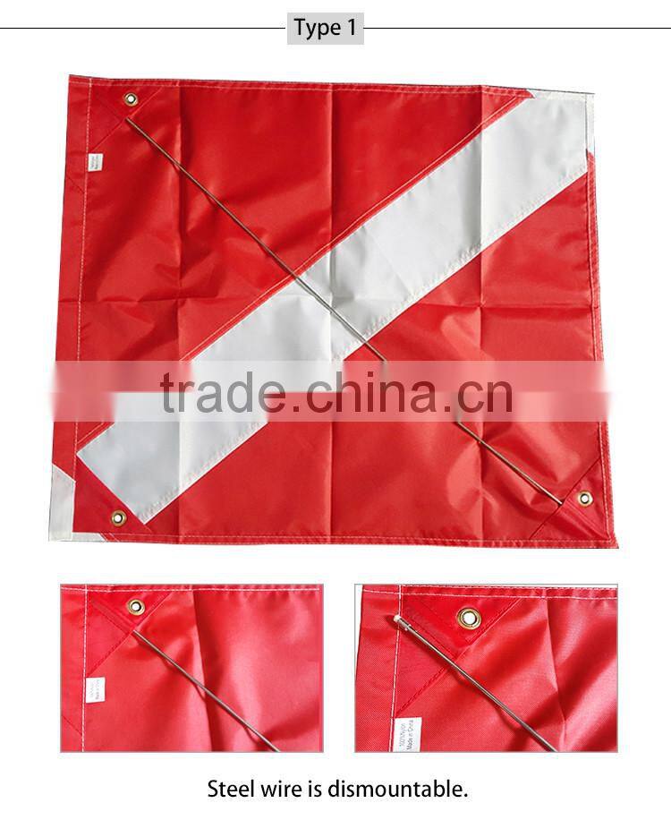 Diving flag white and red flag
